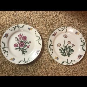 Decorative glass plates set2 10 1/2 inch diameter